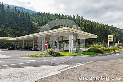 ENI petrol station in Haus, Styria, Austria. Editorial Stock Photo