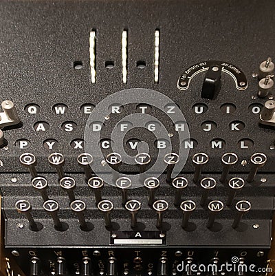 Enigma Machine Close Up Editorial Stock Photo