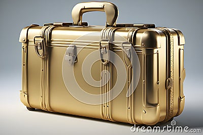 The Enigmatic Allure of the Golden Suitcase Editorial Stock Photo