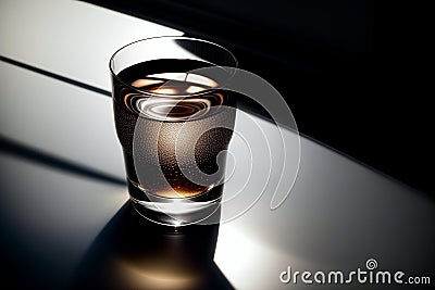 The Enigmatic Beauty of a Patterned Glass.AI Generated Stock Photo