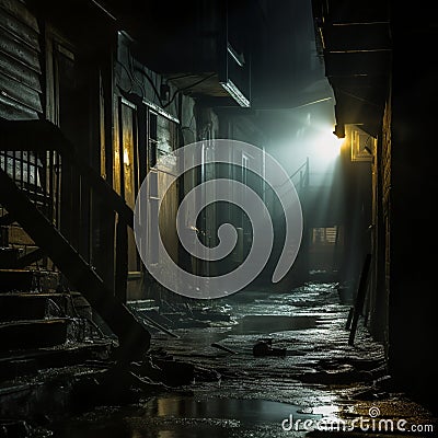 Enigmatic Footprints in a Vintage Film Noir Style Stock Photo