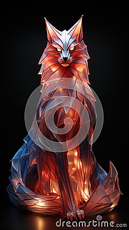 Enigmatic glow: Mythical fusion. Created with Generative AI Stock Photo