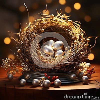 enjoy Christmas generated by AI tool Stock Photo