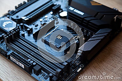Enjoy exceptional performance with the Asus Tuf Gaming B450M Pro S Gaming motherboard. August 27 2022 Istanbul Turkey Editorial Stock Photo