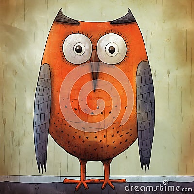 Top 31 Owl Comics Featuring An Orange Horse In The Style Of Didier Lourenco Stock Photo