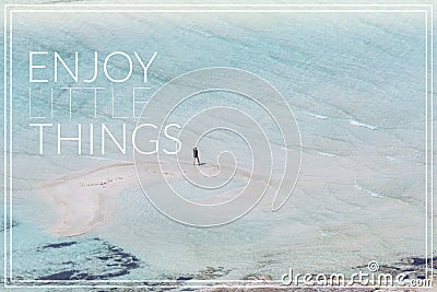 Enjoy Little Things. Balos bay at Crete island in Greece. Stock Photo