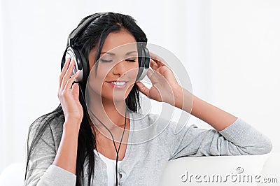 Enjoy the music and relax Stock Photo