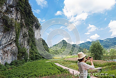 Enjoy nature in fine weather Stock Photo