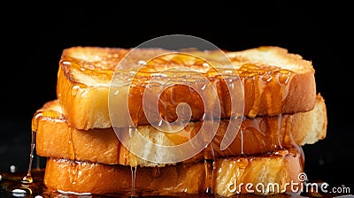 Enjoy the simplicity of a stack of buttered toast Stock Photo