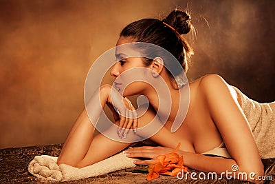 Enjoy in spa Stock Photo