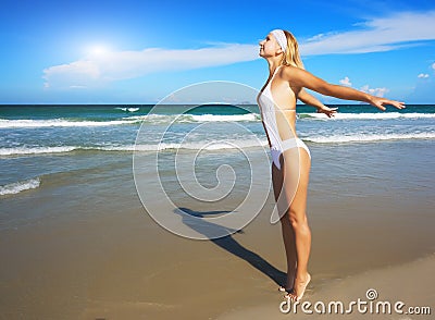 Enjoy sun Stock Photo