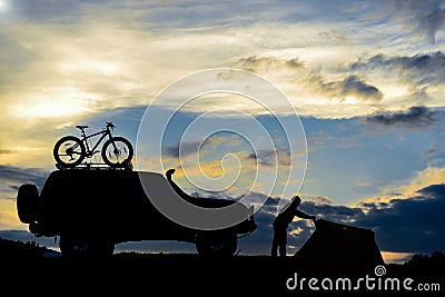 Enjoyable and fun camping log Stock Photo