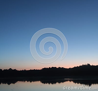 Enjoying evening lake Stock Photo