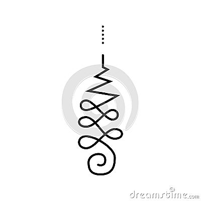 enlightenment buddhism line icon vector illustration Vector Illustration