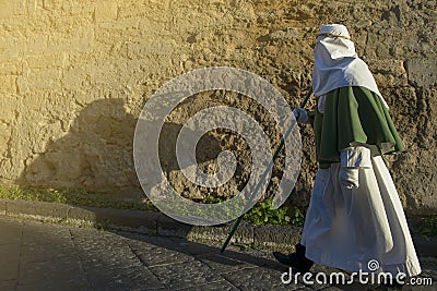 Enna, Sicily, Italy March 25, 2016 religious Parade, in town of Editorial Stock Photo