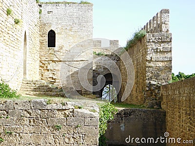 Enna, Sicily may 5 2017 A view of the interior of Enna`s lombard`s castle Stock Photo