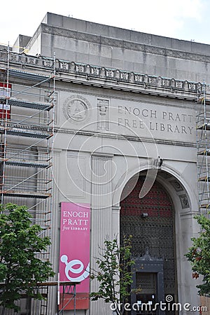 Enoch Pratt Free Library in Baltimore Editorial Stock Photo