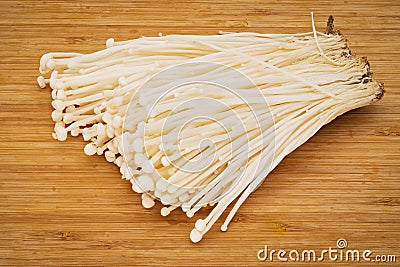 Enoki Mushroom Stock Photo