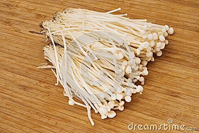 Enoki Mushroom Stock Photo