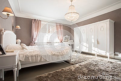 Enormous bedroom Stock Photo