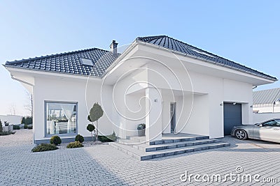 Enormous modern villa Stock Photo