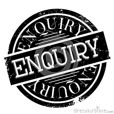 Enquiry rubber stamp Stock Photo