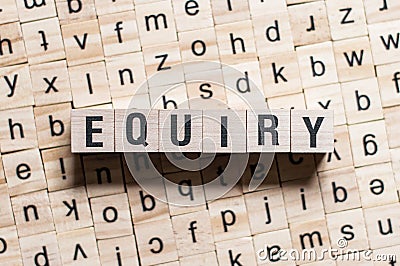 ENQUIRY word concept Stock Photo