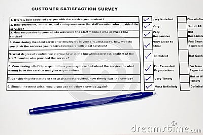 Enquête De Satisfaction Du Client Images stock - Image 