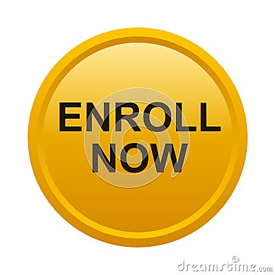 Enroll now button Vector Illustration