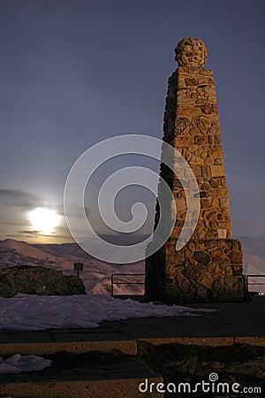 Ensign peak monument utah Stock Photo