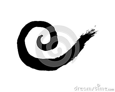Eastern symbol enso spiral Vector Illustration