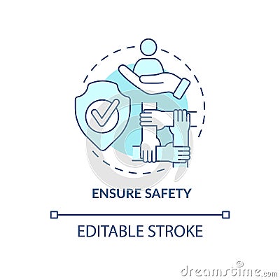 Ensure safety concept icon Vector Illustration