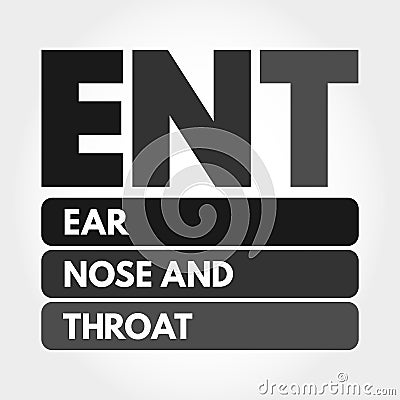 ENT - Ear Nose and Throat acronym concept Stock Photo