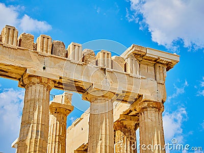 Parthenon temple at the Athenian Acropolis. Athens. Attica, Greece. Stock Photo