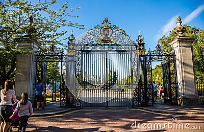 Entance gate to the Regent's Park Editorial Stock Photo
