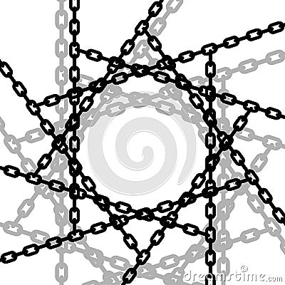 Entangled chains Stock Photo