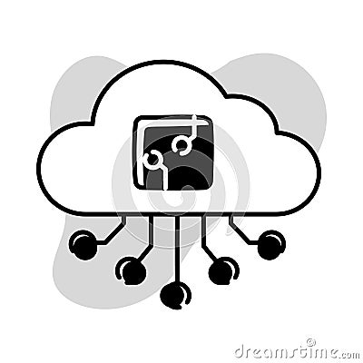 Enter the cloud computing era with this illustrative representation. Vector Illustration