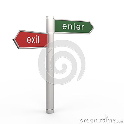 Enter or exit Stock Photo