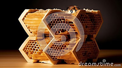 flawless hexagonal pattern of a honeycomb Stock Photo