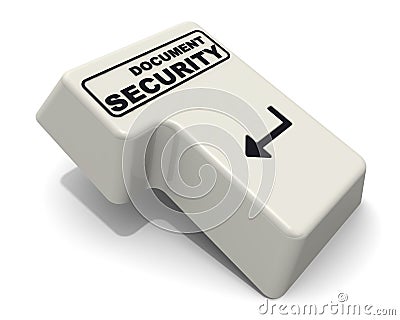 Enter key with DOCUMENT SECURITY text Stock Photo