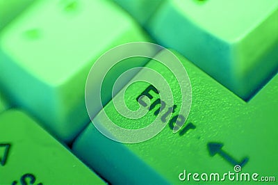 Enter Key (green) Stock Photo