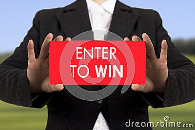 Enter to win Stock Photo