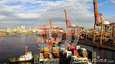 Entering maneuver in Manila North Terminal, Philippines Editorial Stock Photo