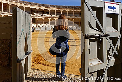 Entering the plaza de toros Editorial Stock Photo