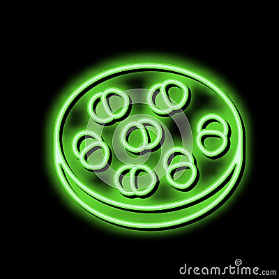 enterococcus infection neon glow icon illustration Vector Illustration