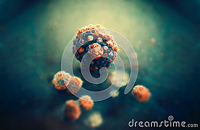 Enterovirus D68, virus linked with a rare neurologic complication, viral infection Stock Photo