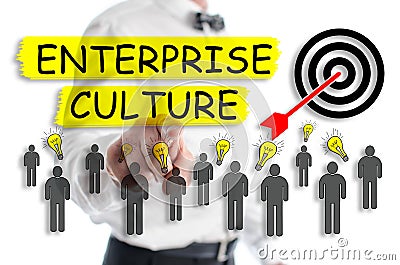 Enterprise culture concept shown by a man Stock Photo