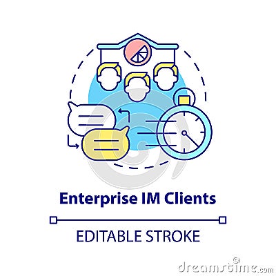 Enterprise IM client concept icon Cartoon Illustration