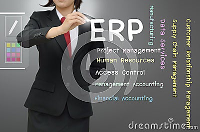 Enterprise resource planning (ERP) Stock Photo