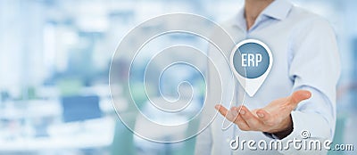 Enterprise resource planning ERP Stock Photo